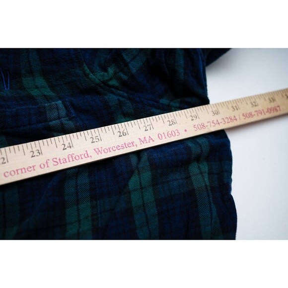 L.L. Bean Men's Scotch Plaid Flannel Robe Black watch tartan belt SEE XXL - Picture 6 of 6